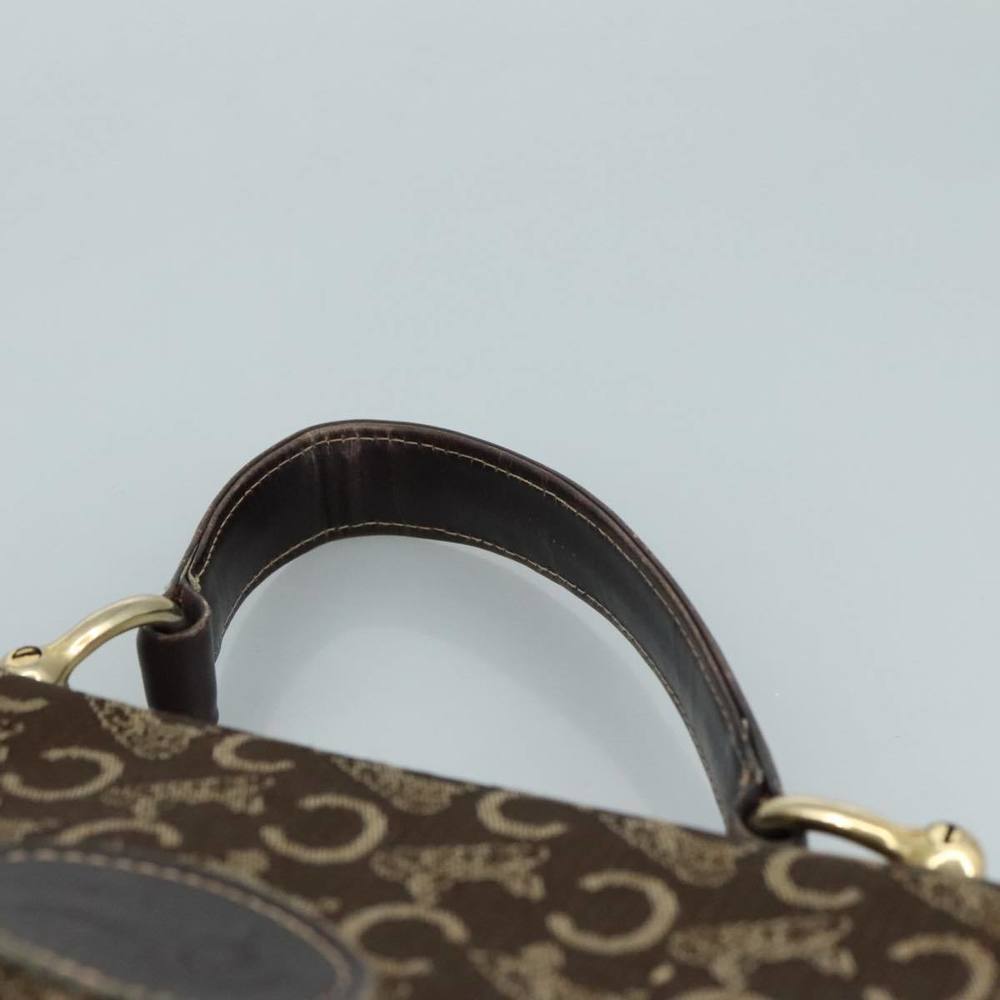 CELINE C Sulky Hand Bag Canvas Brown Auth 97779 - Picture 8 of 16